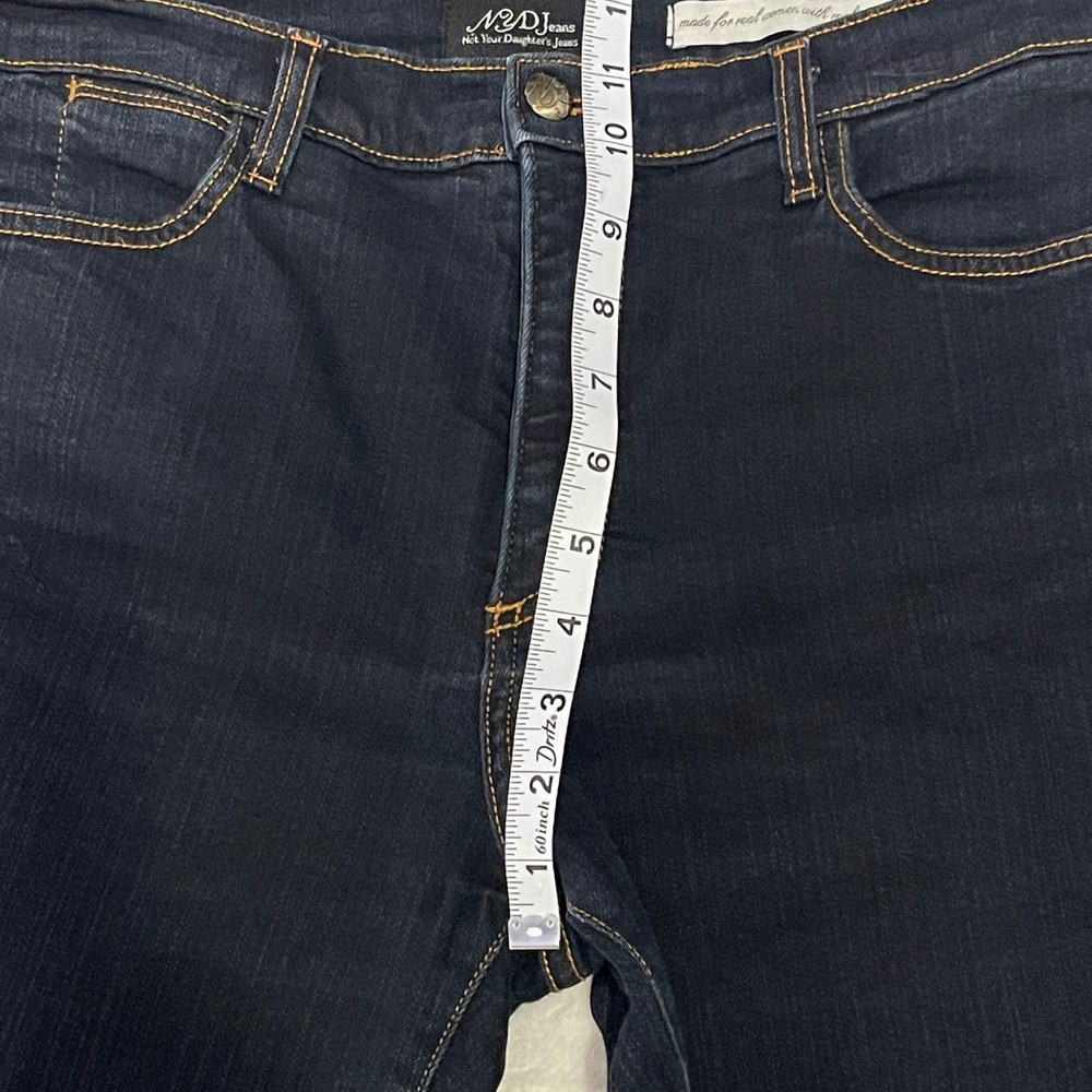 NYDJ Not Your Daughter's Jeans P7100D Dark Wash Bootcut Petite Size 8P Indigo US - Picture 4 of 13